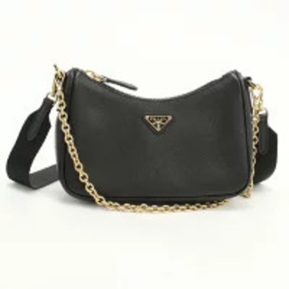 Prada Tessuto Shoulder Bag Black Crossbody